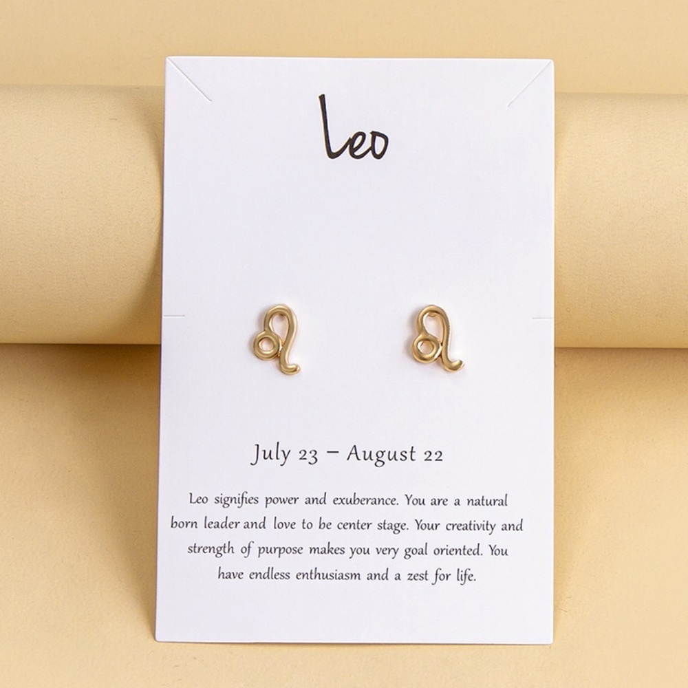 *JULANE* Gold Leo Fashion Horoscope Earrings